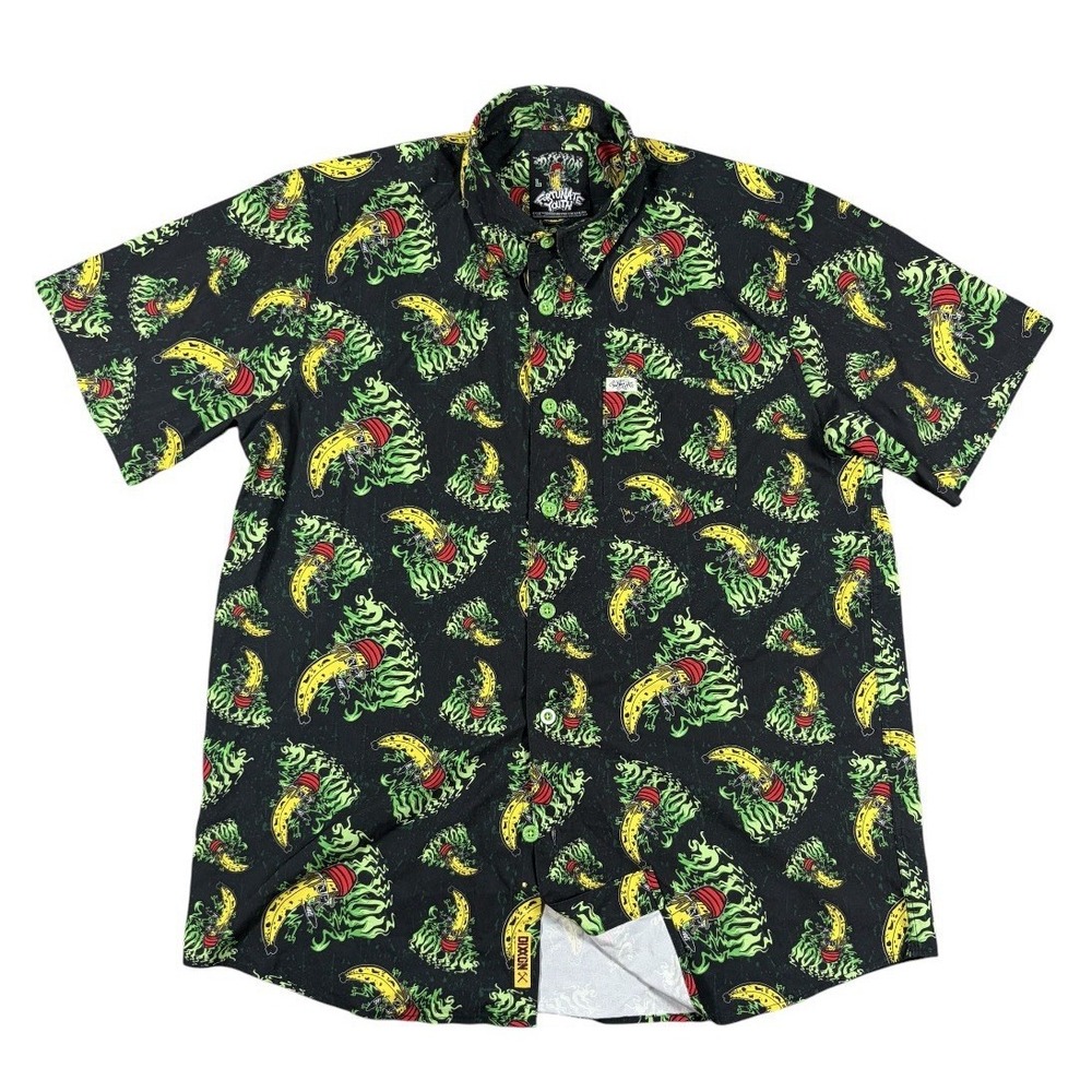 Dixxon Flannel Co. "Fortunate Youth" Short Sleeve Party Shirt Men's Sz L EUC